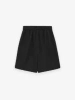 Boiled Wool Relaxed Black Shorts