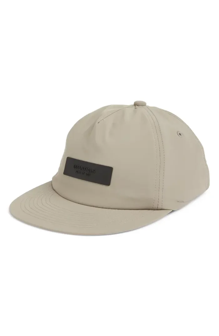 Fitted Stretch Nylon Baseball Cap beige