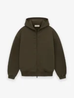 Full Zip Brown Logo Hoodie