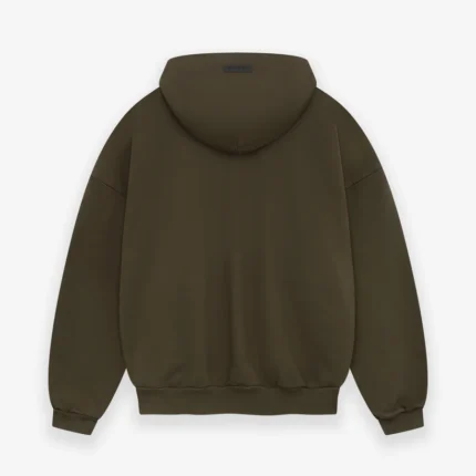 Full Zip Brown Logo Hoodie
