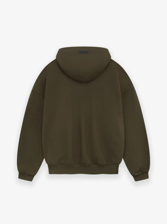 Full Zip Brown Logo Hoodie