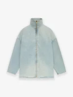 Full Zip Denim Blue Jacket
