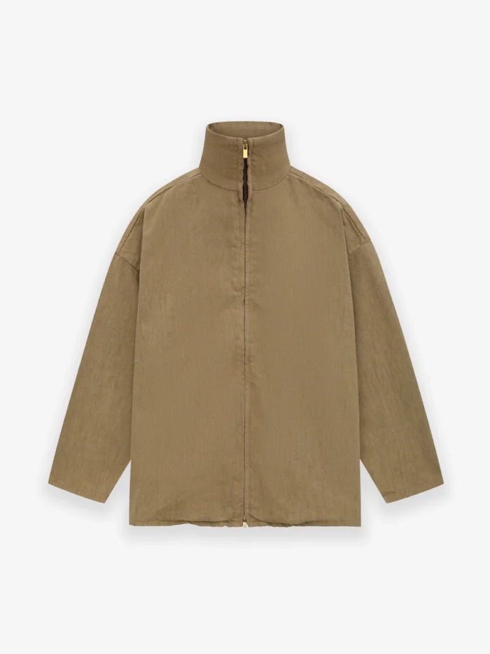 Full Zip Denim Brown Jacket