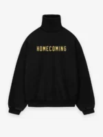 Heavy Fleece Black Turtleneck