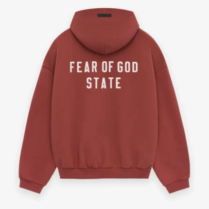 Heavy Fleece Fullzip Red Hoodie