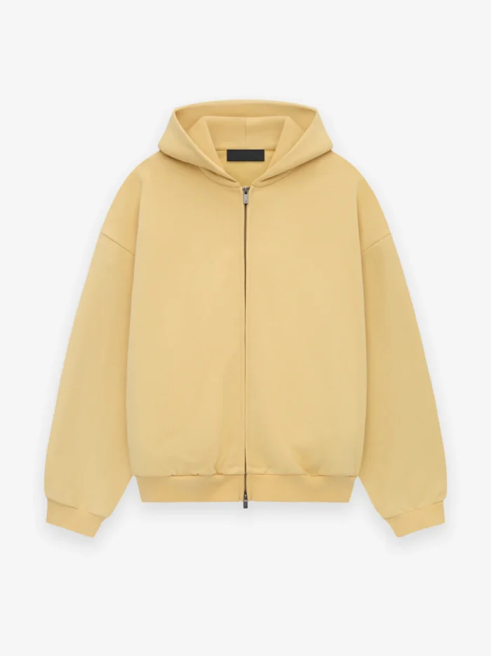 Heavy Fleece Fullzip Yellow Hoodie