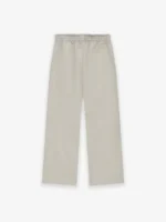 Heavy Nylon Knee Pleat Wide Leg Pant