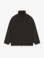 Heavy Ottoman Full Zip Brown Sweater