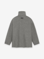 Melange Wool High Neck Jacket