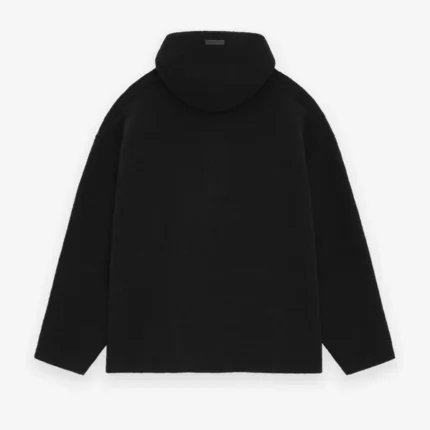 Merino Boucle Polo Hoodie