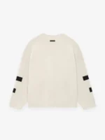 Merino Full Zip White Sweater