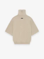 Merino Knit High Neck Beige Tee