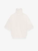 Merino Knit High Neck White Tee