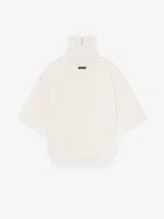Merino Knit High Neck White Tee