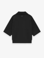 Merino Short Sleeve Polo Black Sweater