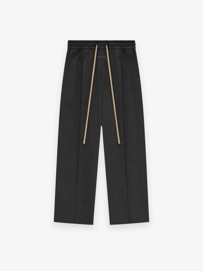Military Wool Wide Leg Brown Pants