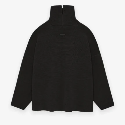 Ottoman High Neck Black Sweater