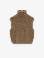 Polar Fleece High Neck Muscle Brown Tee