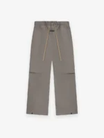 Rubber Knee Pleat Wide Leg Grey Pant