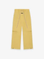 Rubberized Knee Pleat Wide Logo Pant
