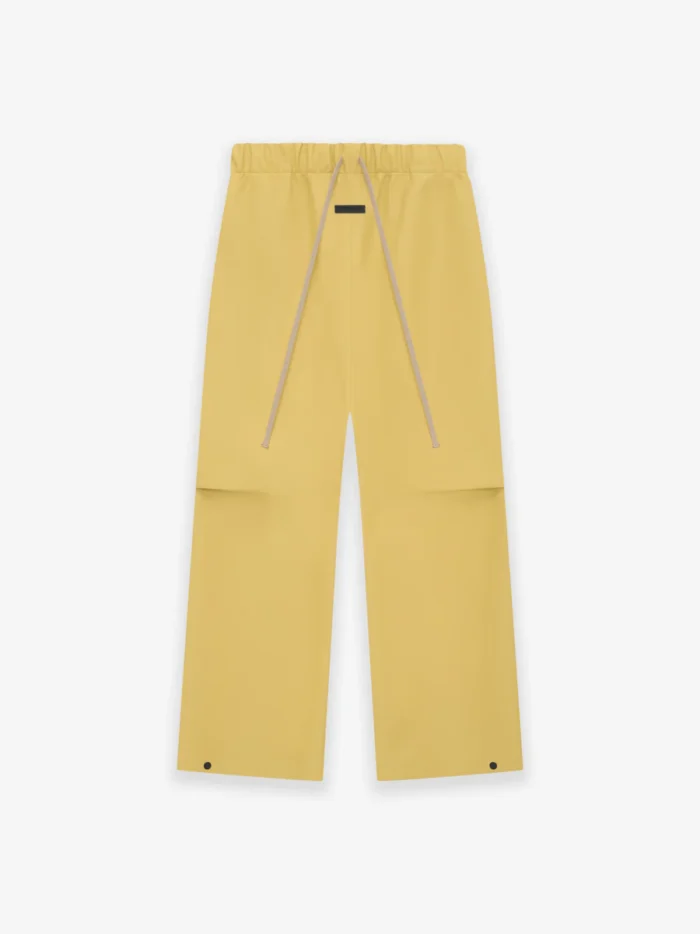 Rubberized Knee Pleat Wide Logo Pant