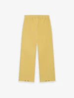 Rubberized Knee Pleat Wide Logo Pant