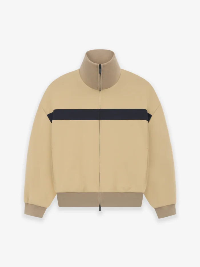 Sport Nylon Stripe Track Beige Jacket