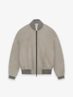 Suede Corduroy Bomber Jacket