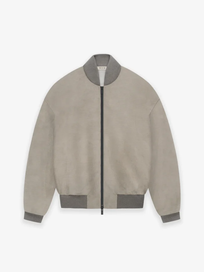 Suede Corduroy Bomber Jacket