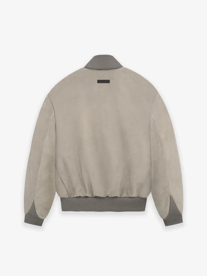 Suede Corduroy Bomber Jacket