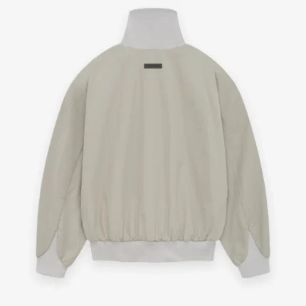 Washed Nylon Half Zip Track Grey Jacket