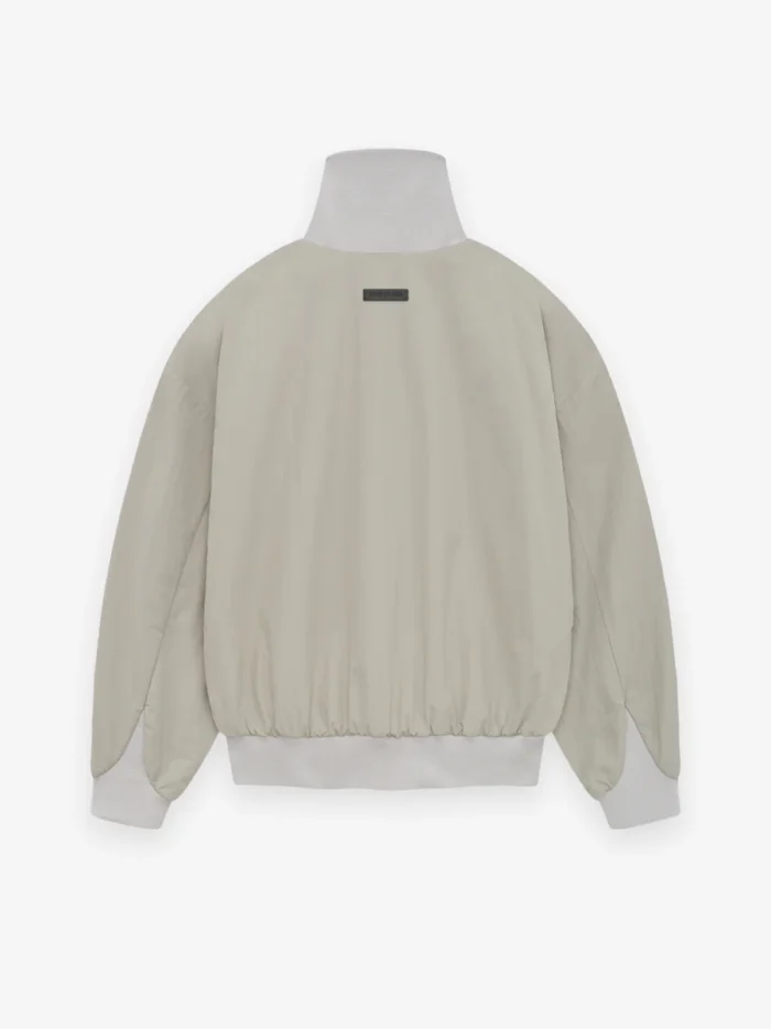 Washed Nylon Half Zip Track Grey Jacket