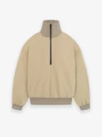 Washed Nylon Half Zip Track Jacket