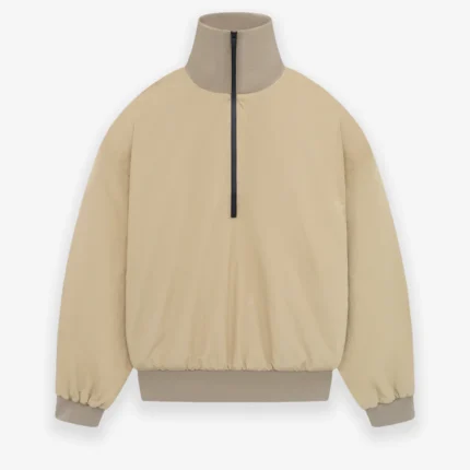 Washed Nylon Half Zip Track Jacket