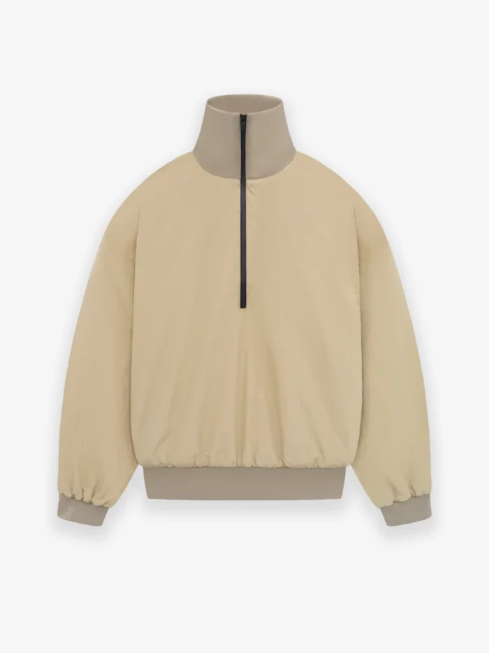 Washed Nylon Half Zip Track Jacket