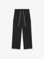Weighted Twill Wide Leg Cargo Pants