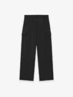 Weighted Twill Wide Leg Cargo Pants