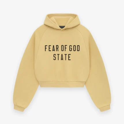 Womens Fleece Cropped Hoodie