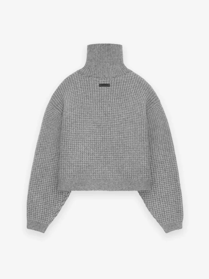 Womens Waffle Turtleneck