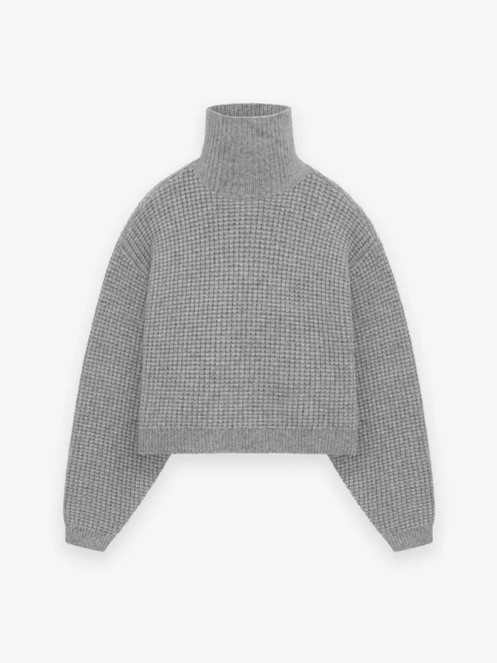 Womens Waffle Turtleneck