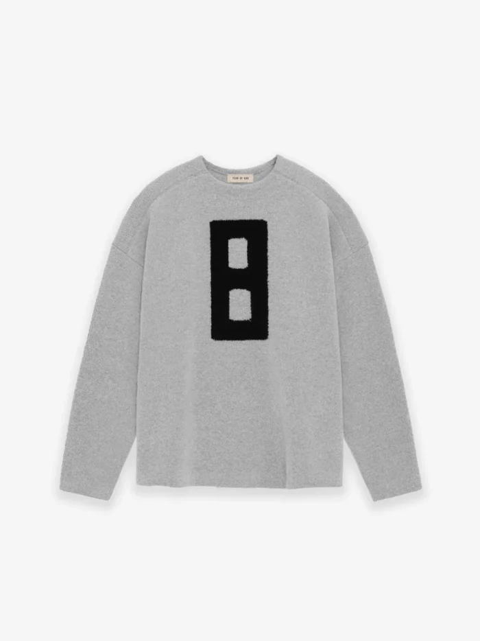 Wool Boucle Straight Neck Sweater