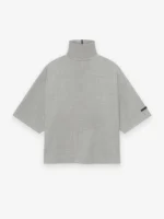 Wool Canvas High Neck Short Sleeve Shirt