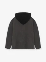 Wool V-Neck Brown Hoodie