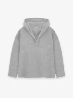 Wool V-Neck Hoodie