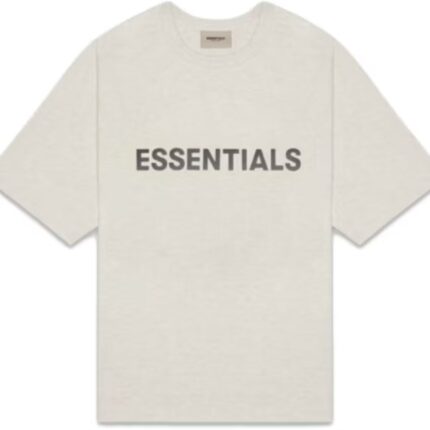 Fear of God Essentials Boxy T-Shirt Applique Logo Oatmeal