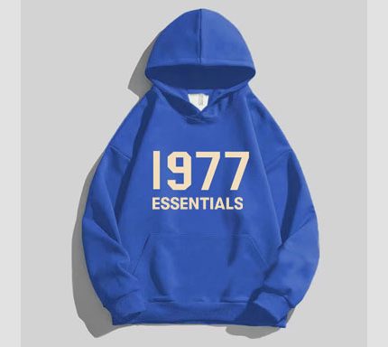 1977 Essentials Designer Hoodie Blue