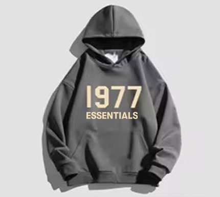 1977 Essentials Designer Hoodie Gold Logo