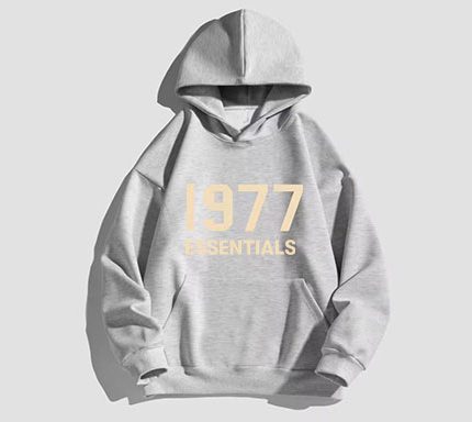 1977 Essentials Designer Hoodie Grey