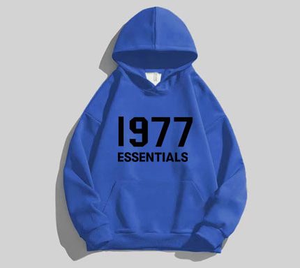 1977 Essentials Designer Hoodie Navy Blue
