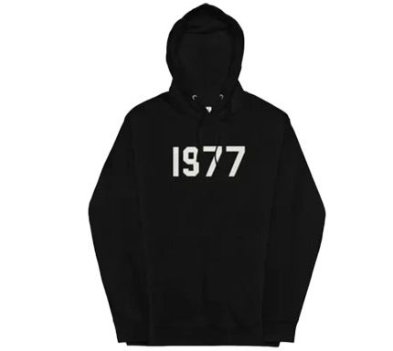 1977 Essentials Hoodie Black